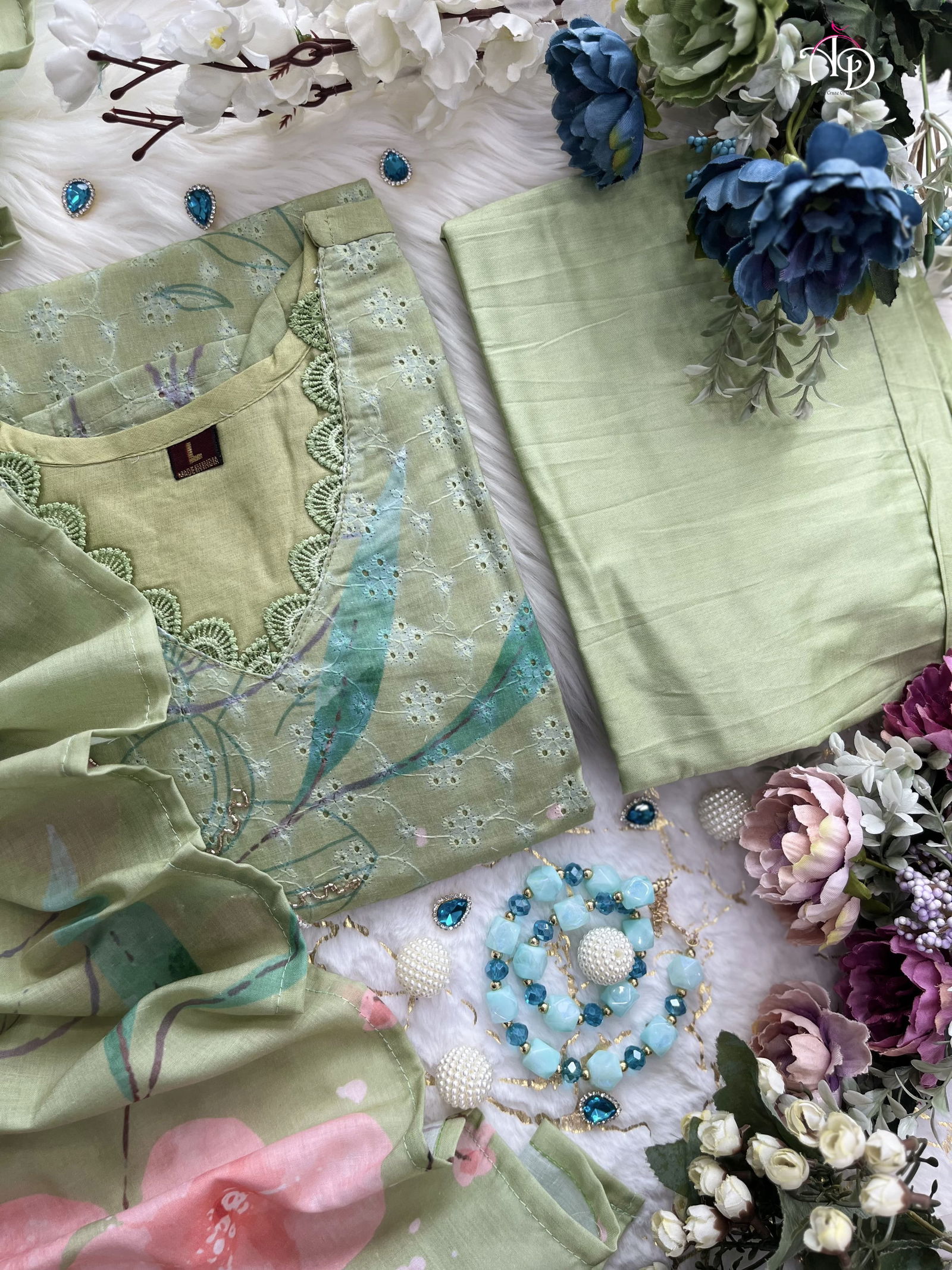 Akshar Designer Linen Cotton Designer Kurti With Bottom Dupatta Wholesalers In Delhi
